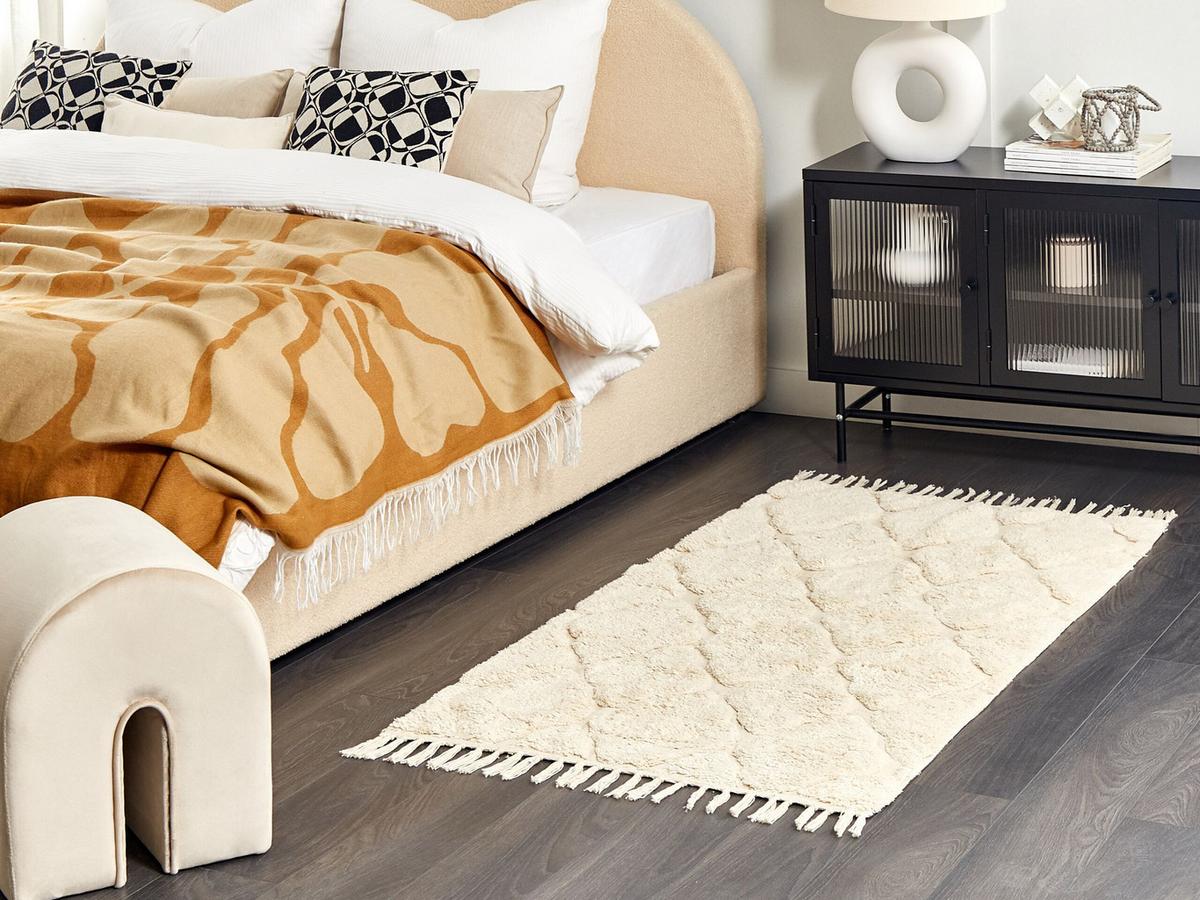 KURZFLOR-TEPPICH Silchar 150/80 cm - Beige, Textil (80/150cm) - Beliani