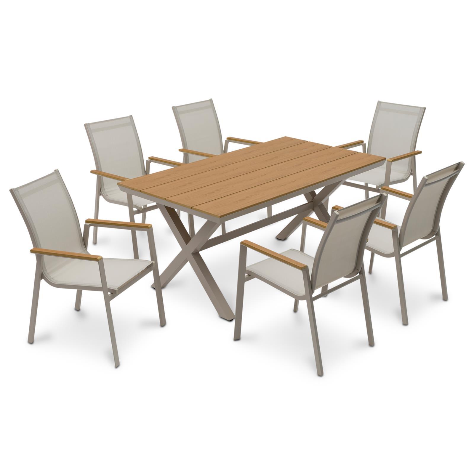 GARTENMÖBELSET WINDY - Beige, Metall - IDIMEX