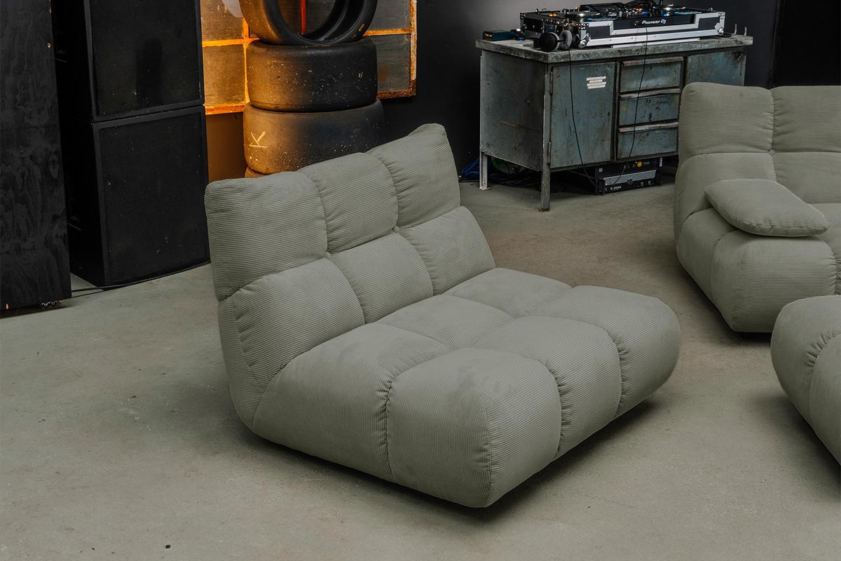 SITZGRUPPE VIVIEN 3ER SET Grün Cord (1er-Set) - Olivgrün/Grün, Kunststoff/Textil (359/85/510cm) - KAWOLA