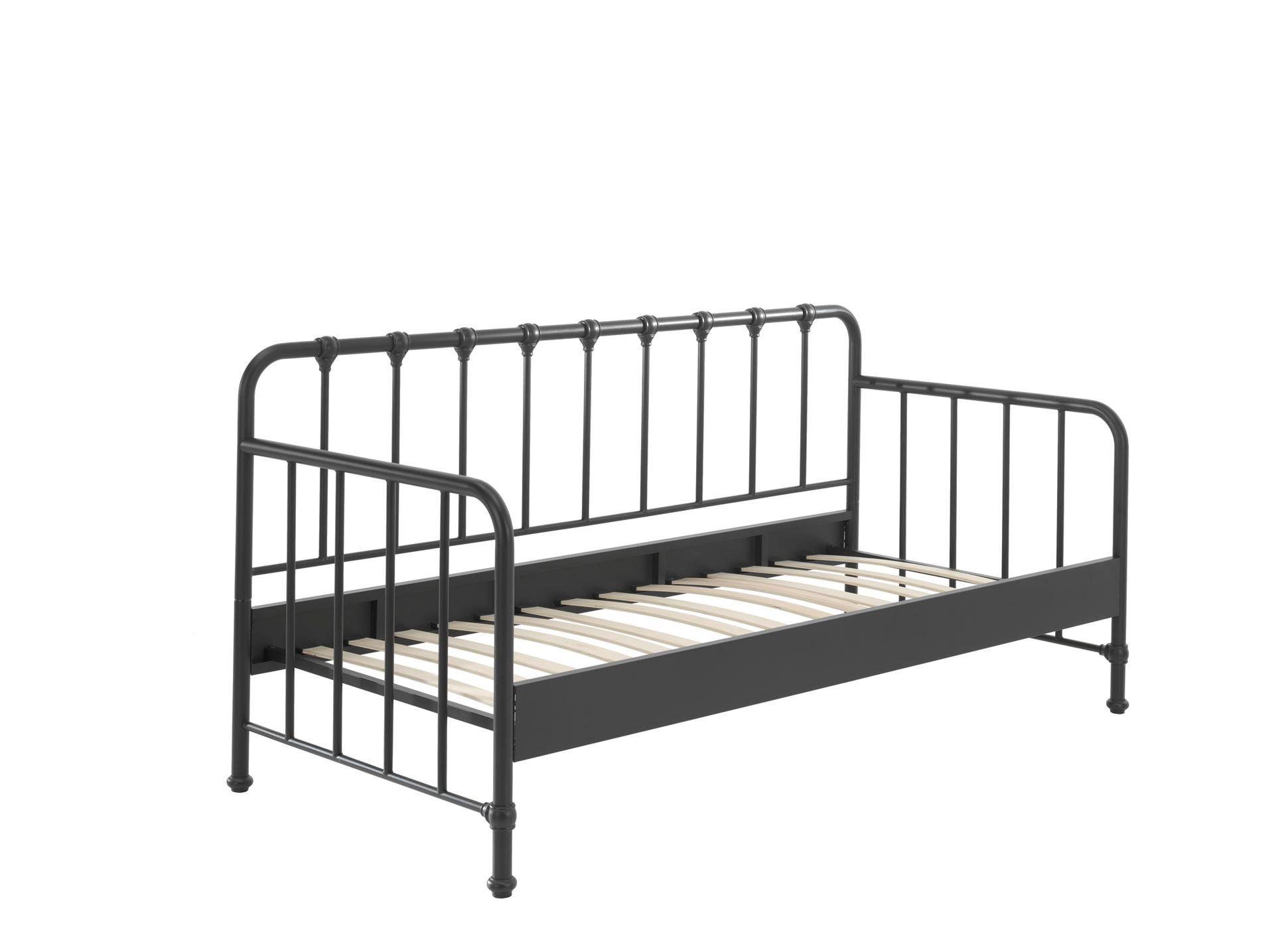 METALLBETT Kay 97x110x206 aus Metall in Schwarz matt - Schwarz, Metall (90/200cm) - 58aufmkessel