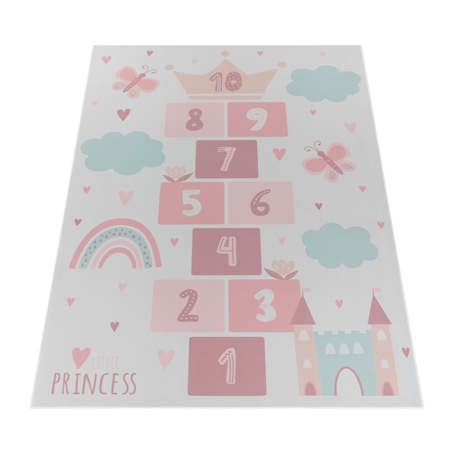 KINDERTEPPICH Waschbar, mit Prinzessinnen-Motiv, Creme, 160 x 220 cm - Creme, Textil (220/160cm) - KADIMA DESIGN