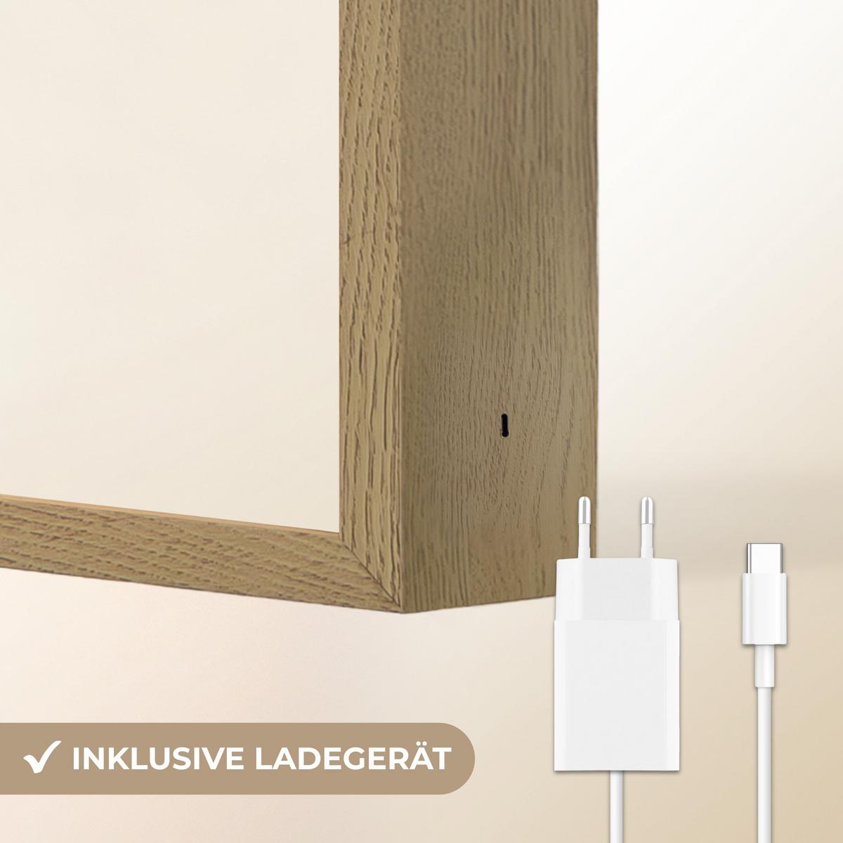 NACHTTISCHLAMPE MIT AKKU Kaninchen - Hut - Ohren - Beige 40x30 cm - Creme, Holzwerkstoff (8/40/30cm) - OnlyWow