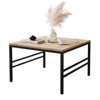 COUCHTISCH FORMA 60/60 cm Quadrat, Schwarz / Artisan-Eiche - Schwarz/Eiche Artisan, Metall (60/60/40cm) - Idohome