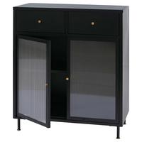 KOMMODE Schwarz - Schwarz, Metall (80/96/40cm) - MCW