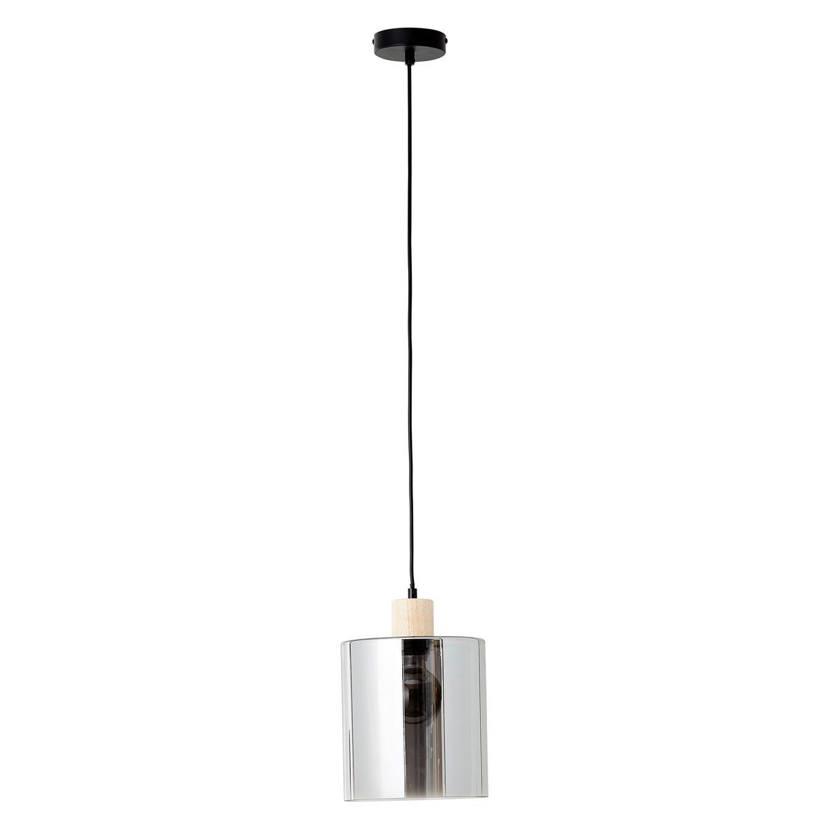 PENDELLEUCHTE Weald 99894/93 - Schwarz, Holz (20/20/120cm) - Brilliant