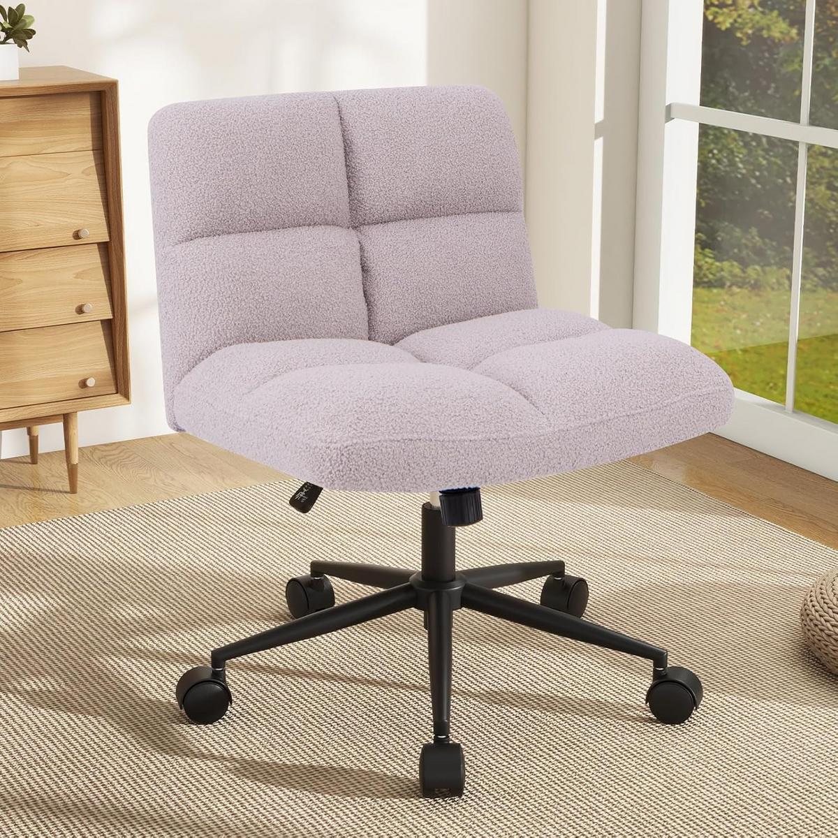 BÜROSTUHL Hellgrau - Hellgrau, Textil (73/87/69cm) - COSTWAY