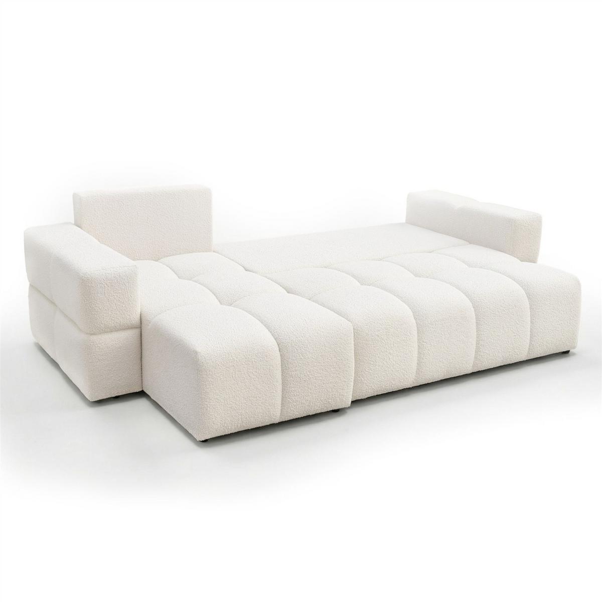 ECKSOFA Denise Mit Schlaffunktion - Grau, Holzwerkstoff/Textil (250/148cm) - Fun Möbel