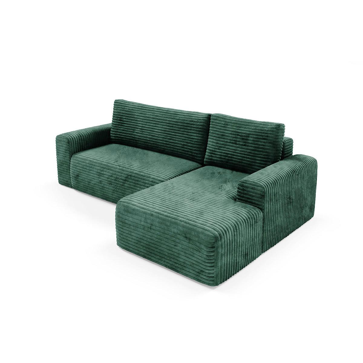 ECKSOFA Romeo 3 Sitzplätze Tannengrün - Grün, Holz (268/163cm) - Petits-meubles