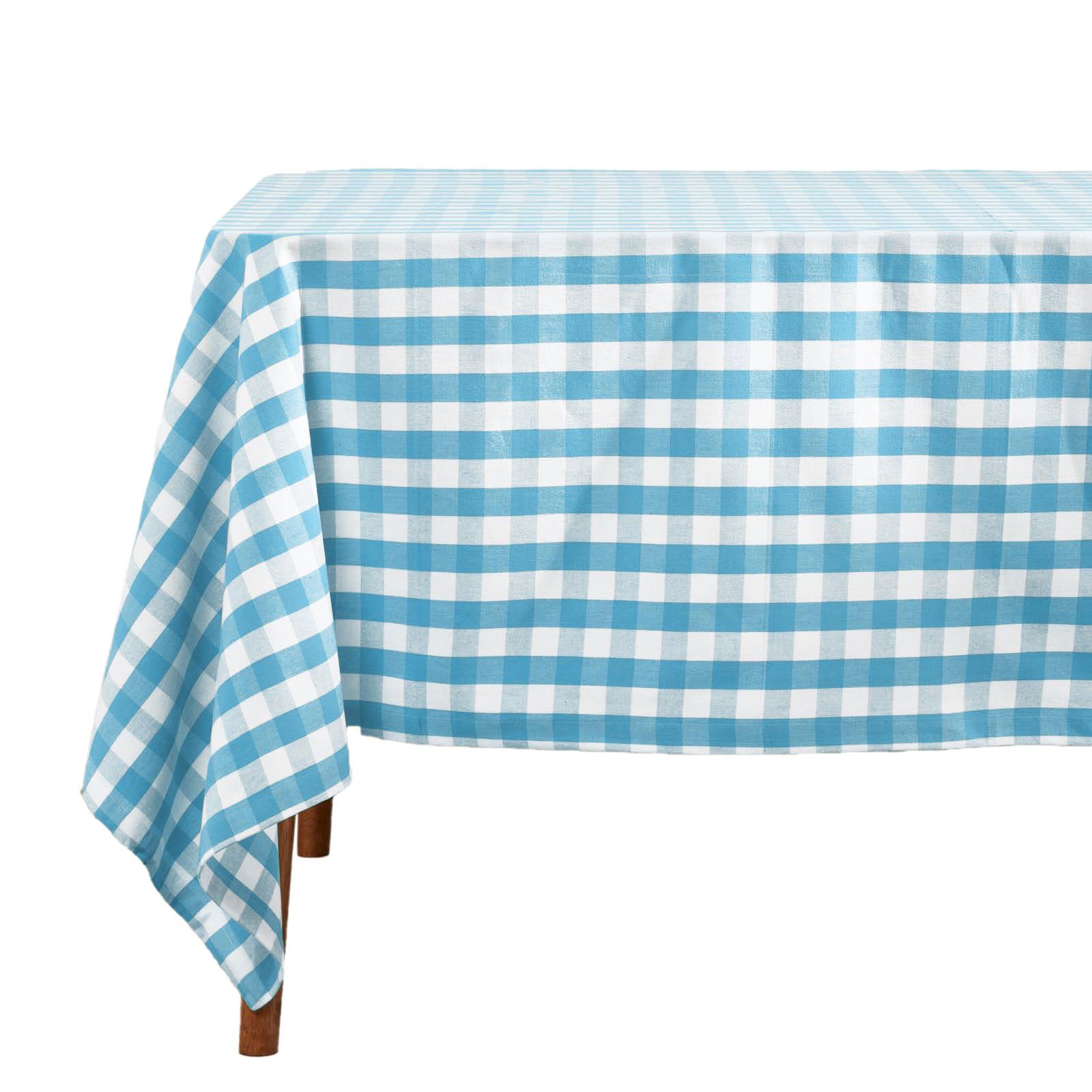 TISCHDECKE Vichy-Karo blau kariert, 137/178 cm - Blau, Textil (137/178cm) - Homescapes