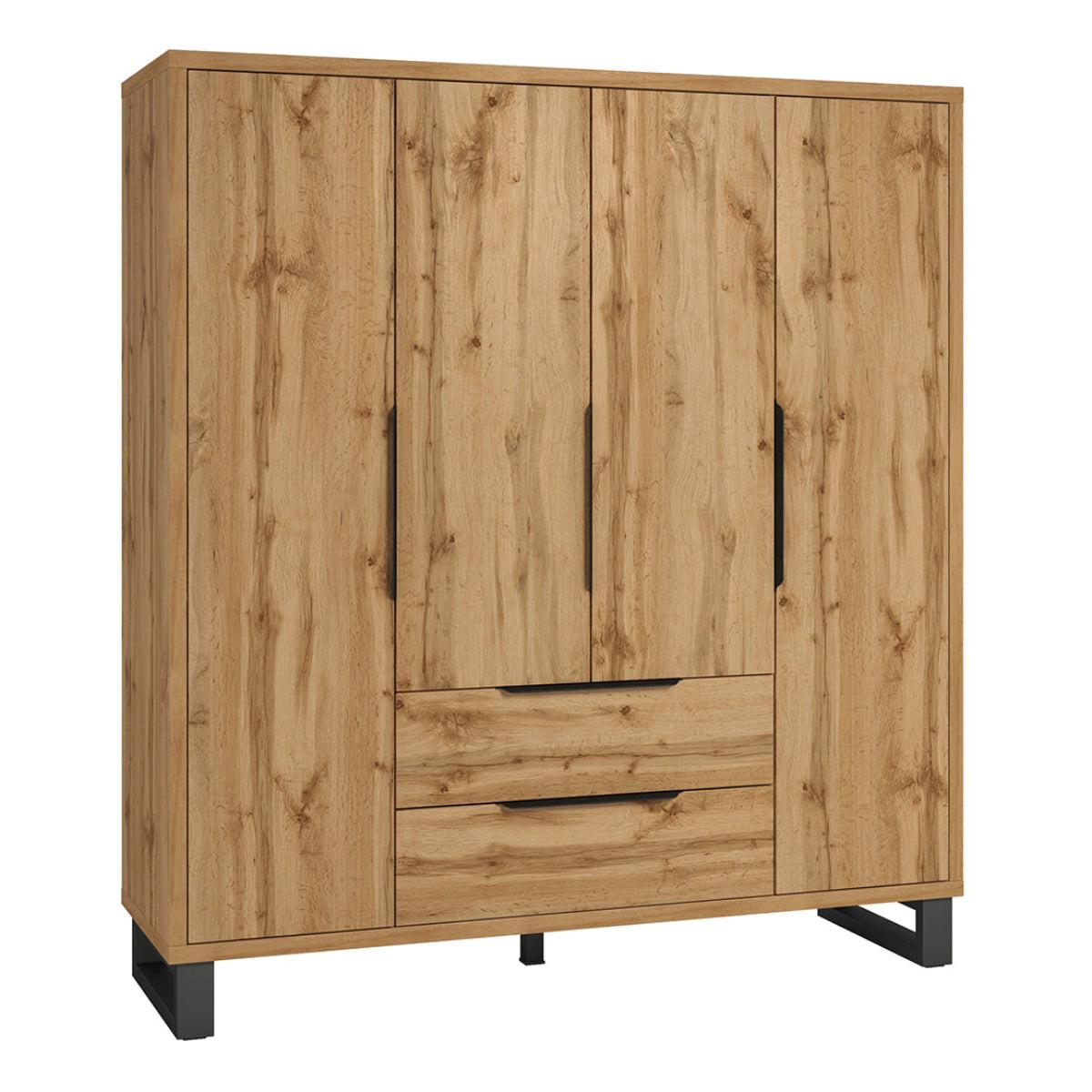 SCHRANK 4 Türen Eden Holz - Braun, Holzwerkstoff (190.7/210.3/60cm) - Petits-meubles