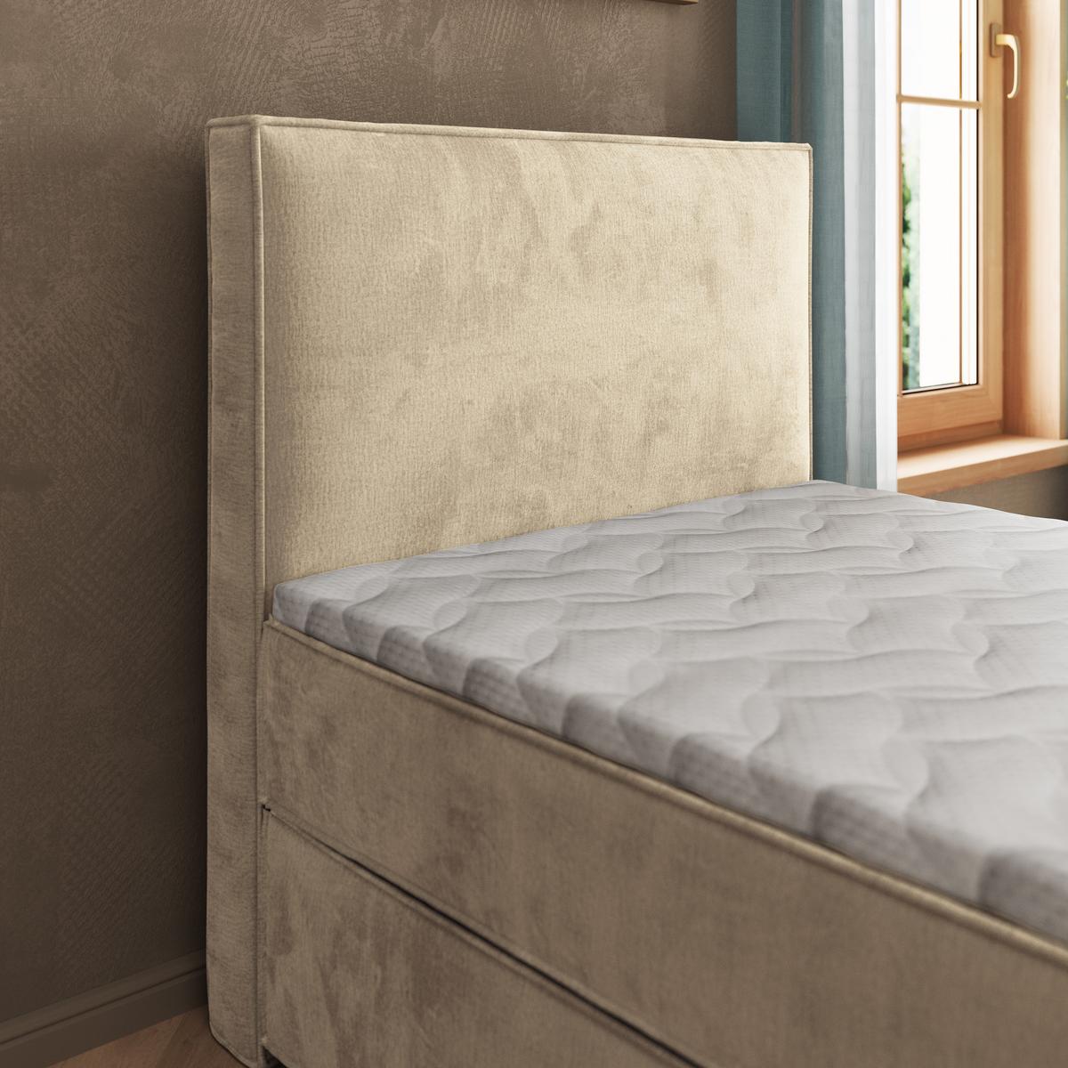 BOXBETT PELLIO 80x200 cm mit Matratze und Topper - Creme - Creme, Holz (80/200cm) - MASSENO