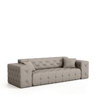 SOFA 3-sitzer Chantal - Creme, Holzwerkstoff/Textil (251/78/96cm) - Fun Möbel