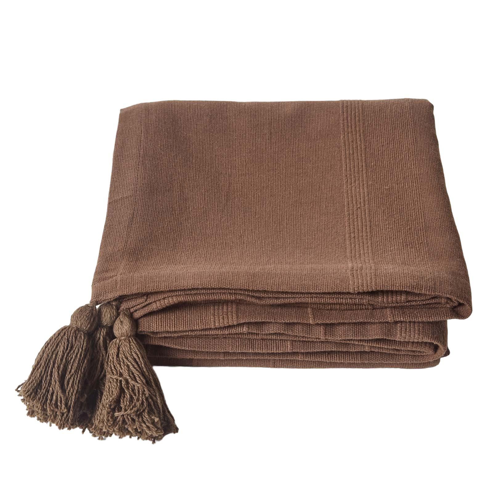 TAGESDECKE Rajput 255/360 cm, 100% Baumwolle - Braun, Textil (225/360cm) - Homescapes