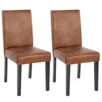 ESSZIMMERSTUHL TEXTIL Braun 2er-Set - Braun, Holz (43/90/56cm) - MCW