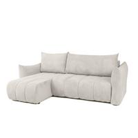 ECKSOFA Ontario Xs Mit Schlaffunktion - Weiß, Holzwerkstoff/Textil (154/226cm) - Fun Möbel