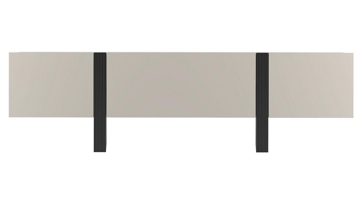 TV-LOWBOARD 200 3D Tore 01 - Kaschmir/Schwarz, Holzwerkstoff (200/58/41cm) - MIRJAN24
