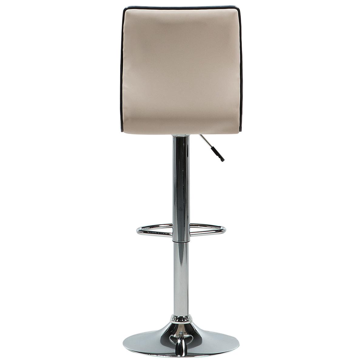 BARHOCKER 2er-Set Kunstleder Beige Lucerne - Beige, Textil/Metall (40/116/39cm) - Beliani