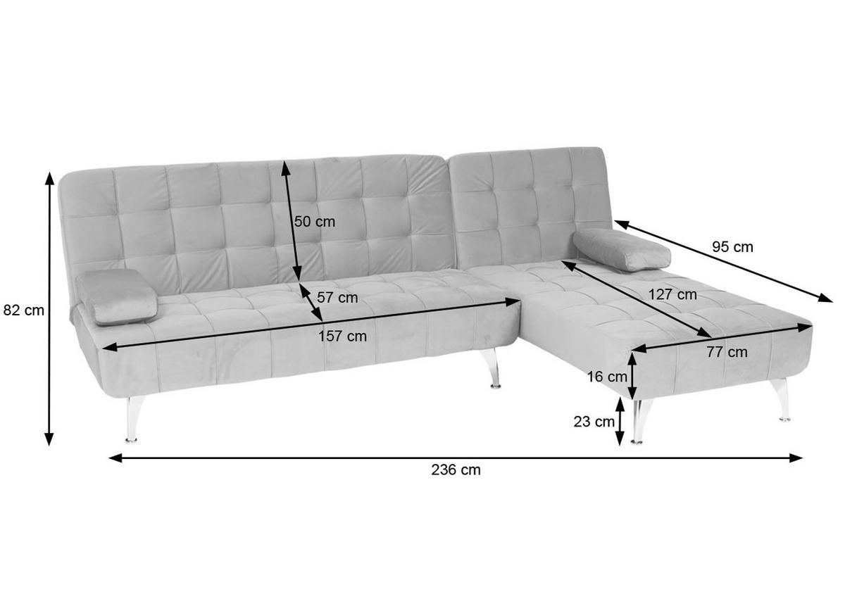 SCHLAFSOFA Schwarz - Schwarz, Textil (236/95cm) - MCW