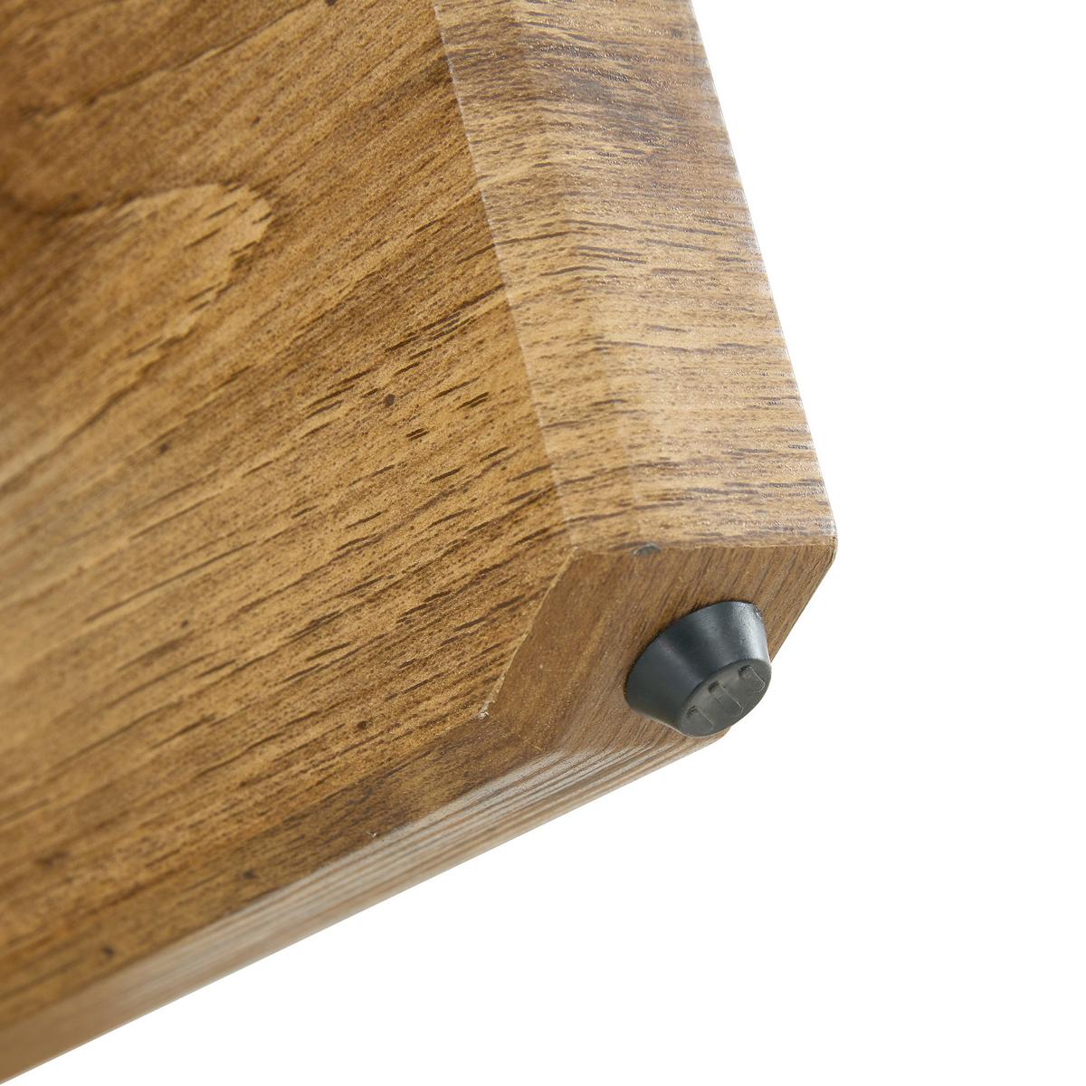COUCHTISCH glas holzoptik kreuzgestell design - Wildeiche, Holzwerkstoff (79/79/45cm) - Urban Meuble