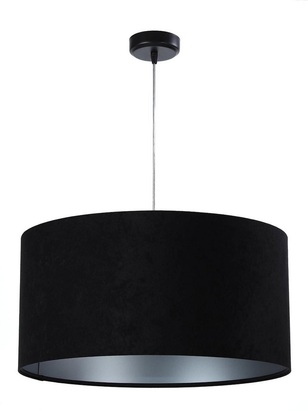 HÄNGELEUCHTE Schwarz 50/25 cm - Silberfarben/Schwarz, Kunststoff (50/0.8/25cm) - ONZENO