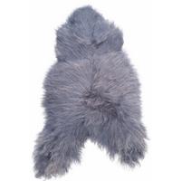 LAMMFELL Öko Schaffell grau langhaar 2. Wahl Teppich ca. 105 cm - Dunkelgrau/Grau, Fell (60/105cm) - Provellus