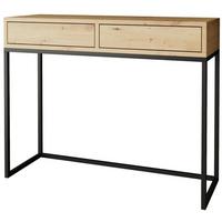 KONSOLENTISCH Lango 100/85/35 eiche Artisan mit schwarzen Matellbeinen - Schwarz/Eiche Artisan, Holzwerkstoff/Metall (35/100/85cm) - Beautysofa
