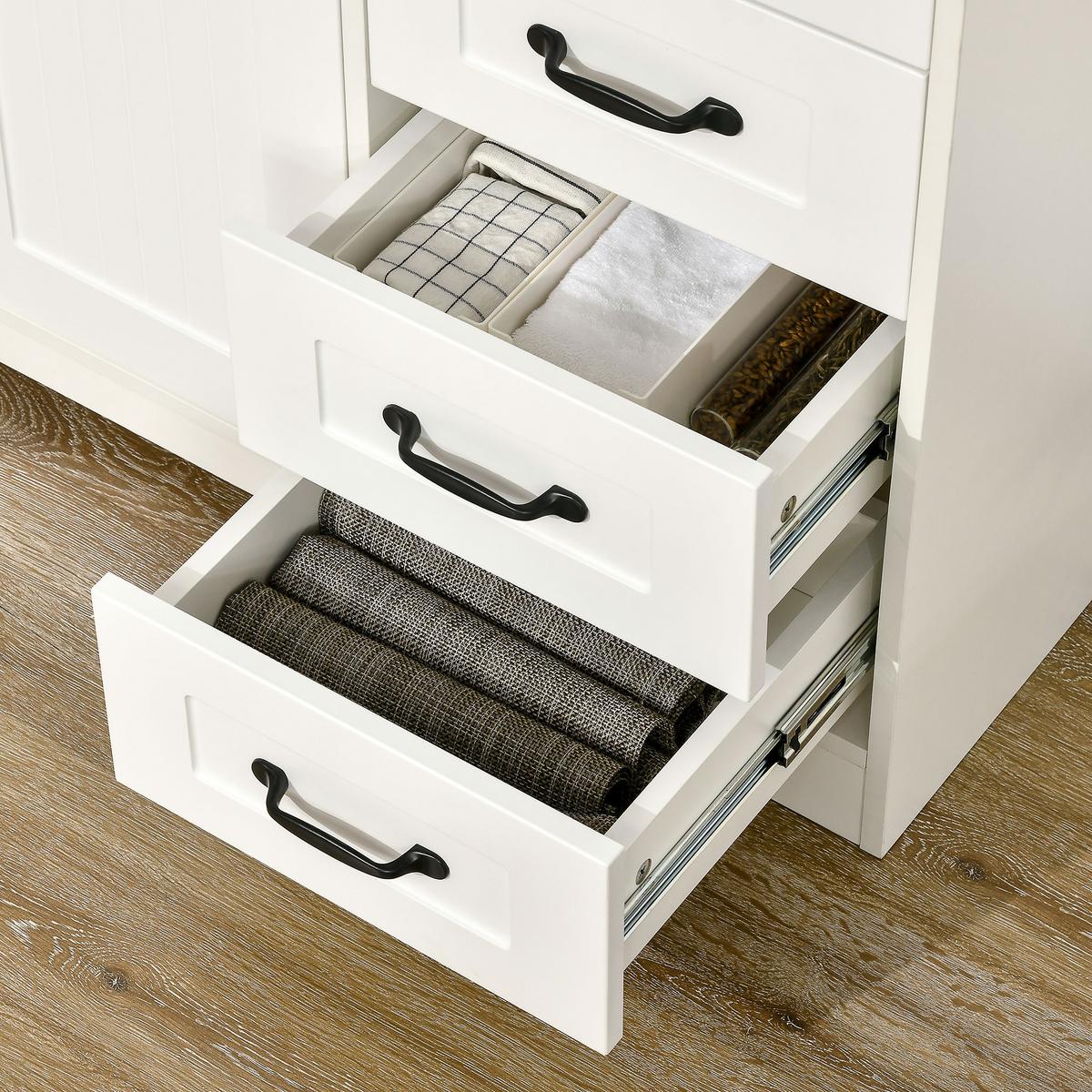 BEISTELLSCHRANK, Spanplatte, Weiß, 105 x 40 x 76 cm - Weiß, Holzwerkstoff (40/76/105cm) - HOMCOM