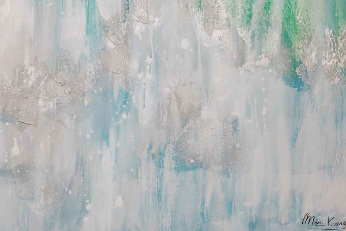 ACRYLBILD HANDGEMALT 120/80 cm - Blau, Holz/Textil (120/80cm) - KUNSTLOFT