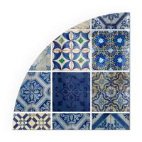 GLASPLATTE für Kamin 100x100 cm - Blau, Glas (100/100/0.4cm) - TULUP