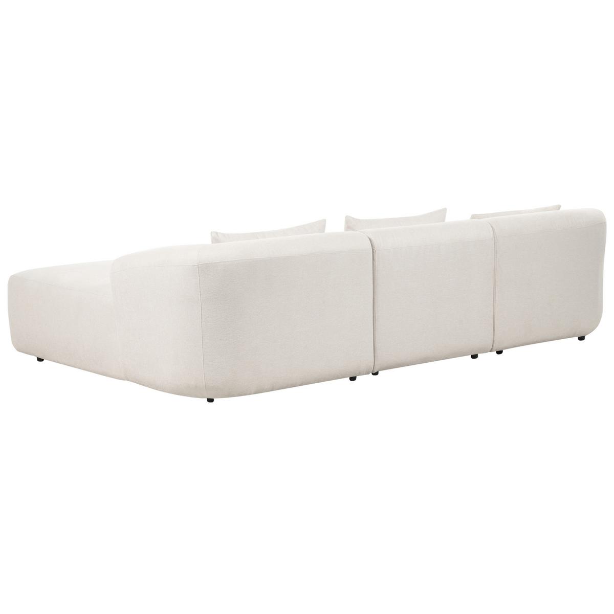 3-SITZER-ECKSOFA Stoff beige rechtsseitig Svansele - Beige, Textil (278/174cm) - Beliani