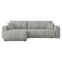 ECKSOFA Furyn Maxi Boucle - Schwarz/Grau, Holzwerkstoff/Kunststoff (274/145cm) - MIRJAN24