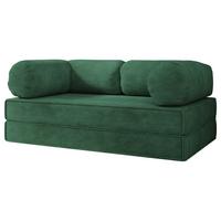 BETTSOFA ALVIO aus Schaumstoff Cordstoff Grün Schlaffunktion - Grün, Textil (170/68/80cm) - MASSENO