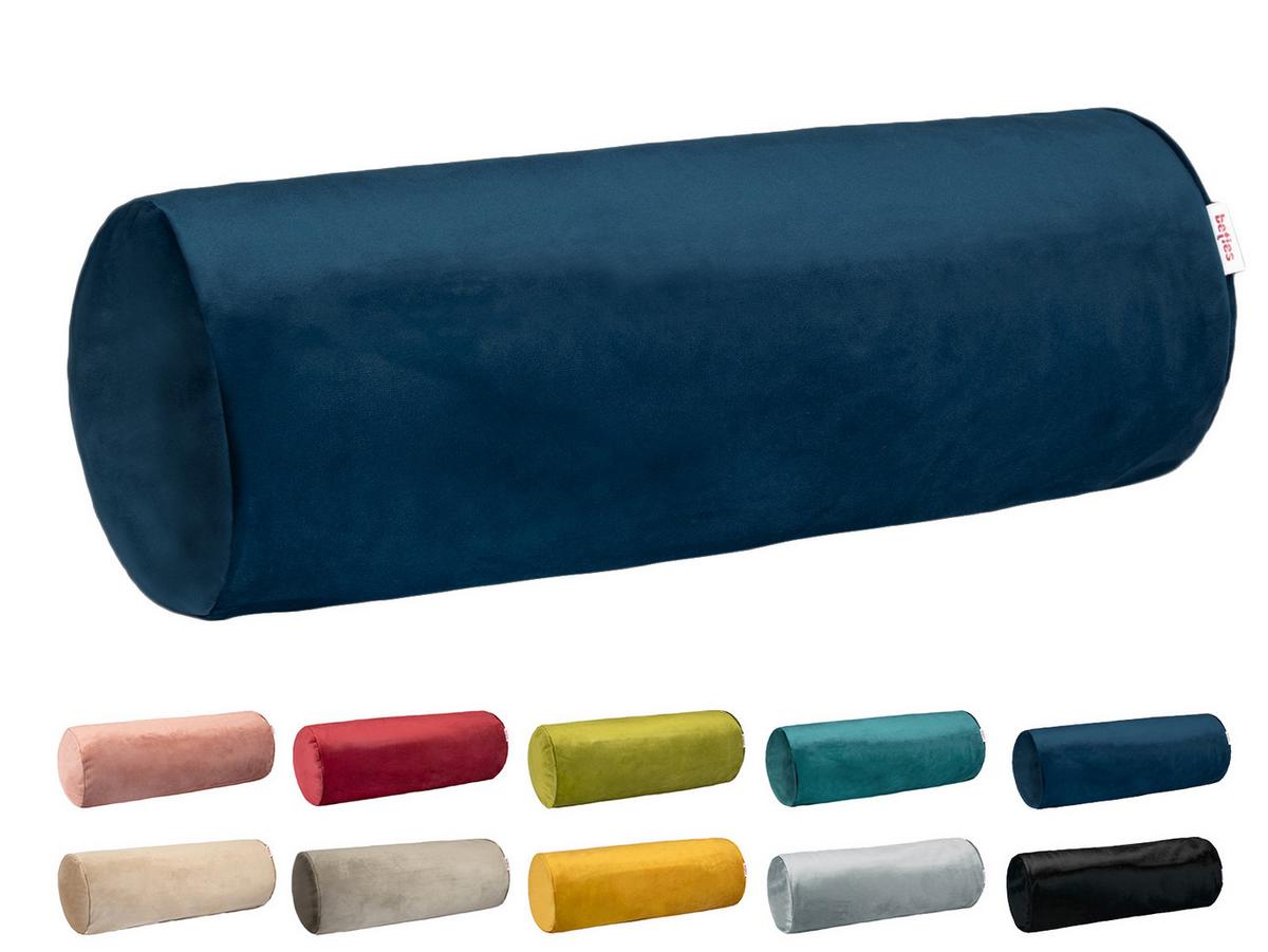 XL-NACKENROLLENHÜLLE Samt&Sonders admiral-blau 25/70 cm - Blau/Dunkelblau, Textil (25/70cm) - beties Heimtextil