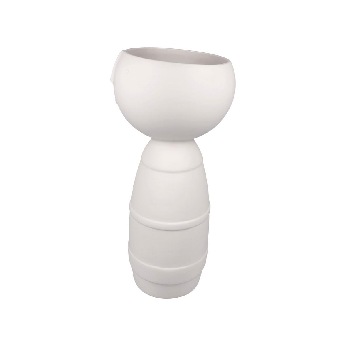 VASE "KLAUS" Studio 8 Vultus weiß 30 cm - Weiß, Keramik (30cm) - Goebel