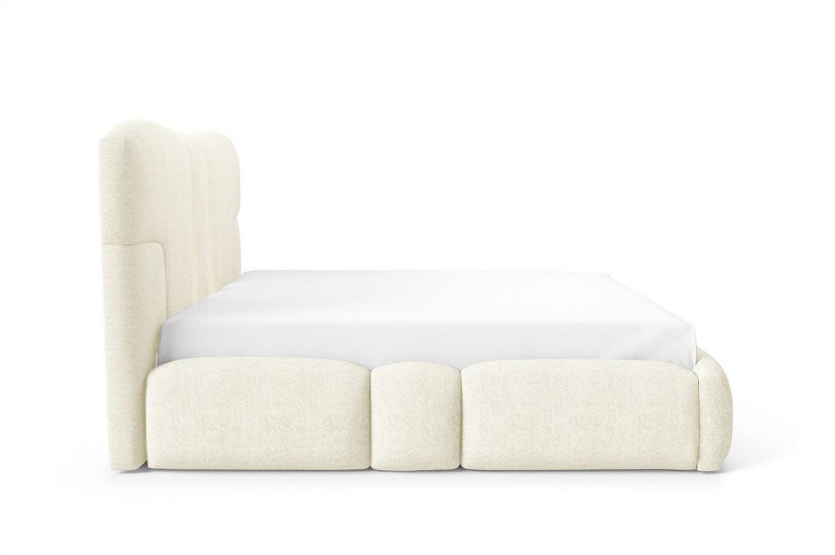 POLSTERBETT Jordan Komplettset - Creme, Holzwerkstoff/Textil (160/200cm) - Fun Möbel