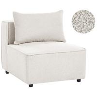 SESSELMODUL Bouclé Cremeweiß Axebo - Creme, Textil (70/93/94cm) - Beliani