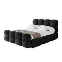 POLSTERBETT mit Bettkasten, Fußteil und Lattenrost, Bett mit Matratze H3/H4 - NOMA-Z 180x200 Schwarz - Schwarz, Holzwerkstoff/Textil (180/200cm) - ALTDECOR