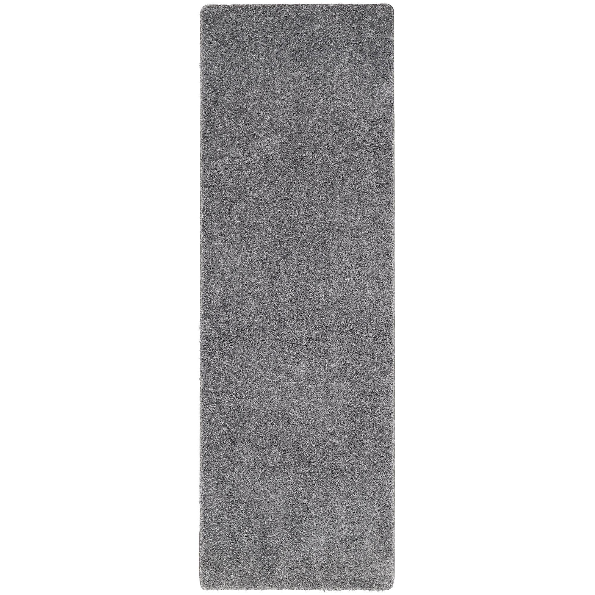 LUXUS HOCHFLOR LANGFLOR LÄUFER TEPPICH MILANO - Grau, Textil (100/400cm) - Snapstyle