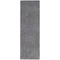 LUXUS HOCHFLOR LANGFLOR LÄUFER TEPPICH MILANO - Grau, Textil (100/100cm) - Snapstyle