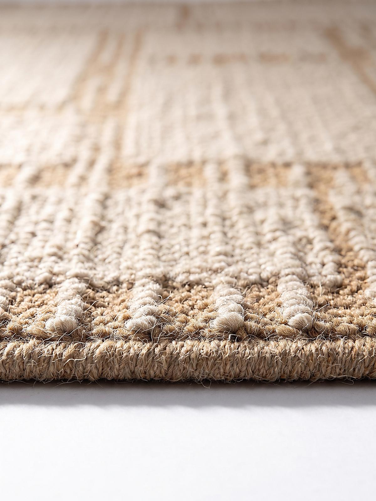 TEPPICHLÄUFER handgetuftet GANNEL, Blockdesign, Natur, 80 x 230 cm - Beige, Textil (80/230cm) - KADIMA DESIGN