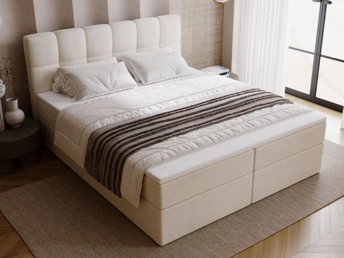 BOXBETT Maison 140x200 Beige - Beige, Holz/Textil (140/200cm) - Graingold