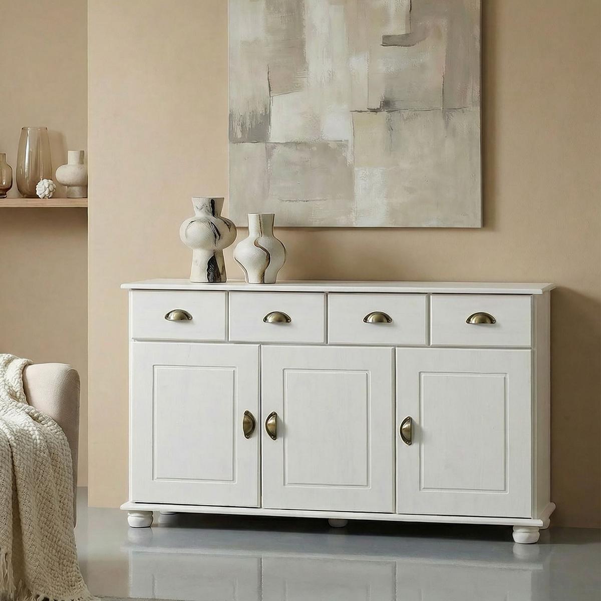 SIDEBOARD COLMAR weiß - Weiß, Holz (116/74/35cm) - IDIMEX