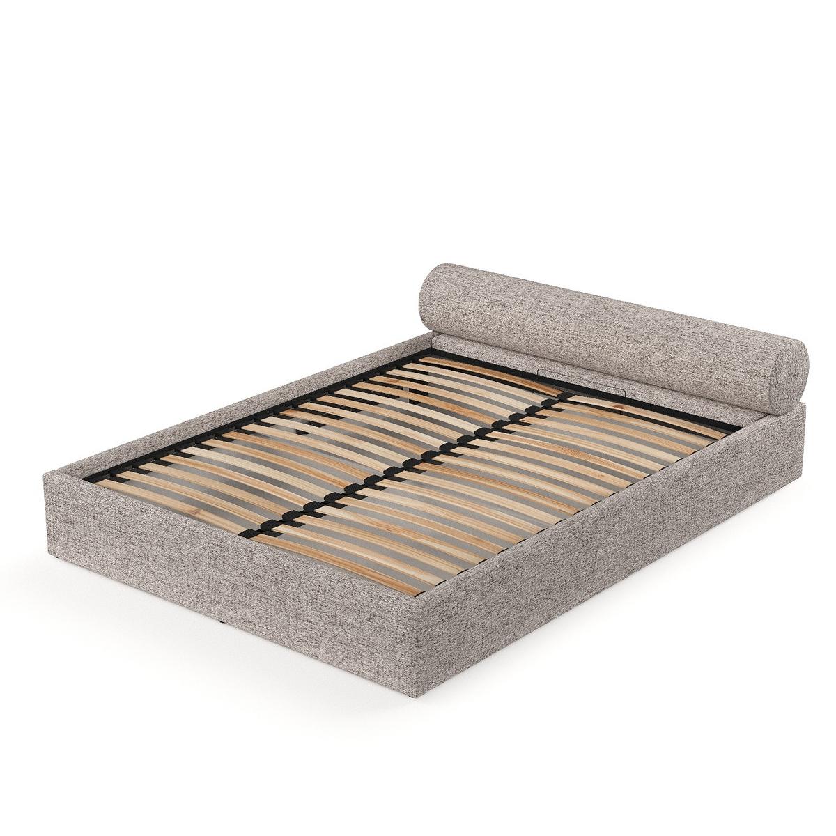 POLSTERBETT Solvo mit Stauraum 200/200 cm Beige im Neve Stoff - Sandfarben/Schwarz, Holz/Holzwerkstoff (200/200cm) - AltaBeds