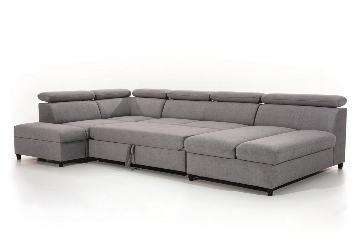 WOHNLANDSCHAFT Schlafsofa Anton - Dunkelgrün, Holzwerkstoff/Textil (342/96/205cm) - Fun Möbel