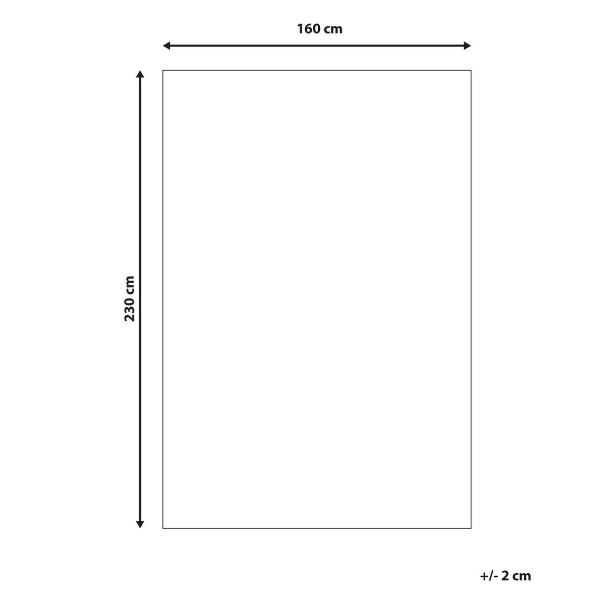 KUNSTFELLTEPPICH Cremeweiß 160/230 cm Mitchell - Creme/Weiß, Kunststoff (160/230cm) - Beliani