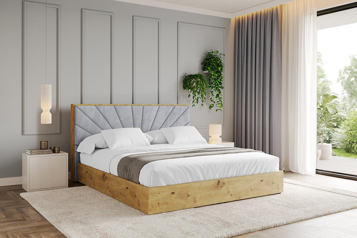 POLSTERBETT mit Bettkasten und Lattenrost, Boxbett ohne Matratze - ENZO6 180x200 Hellgrau - Hellgrau, Holzwerkstoff/Textil (180/200cm) - ALTDECOR