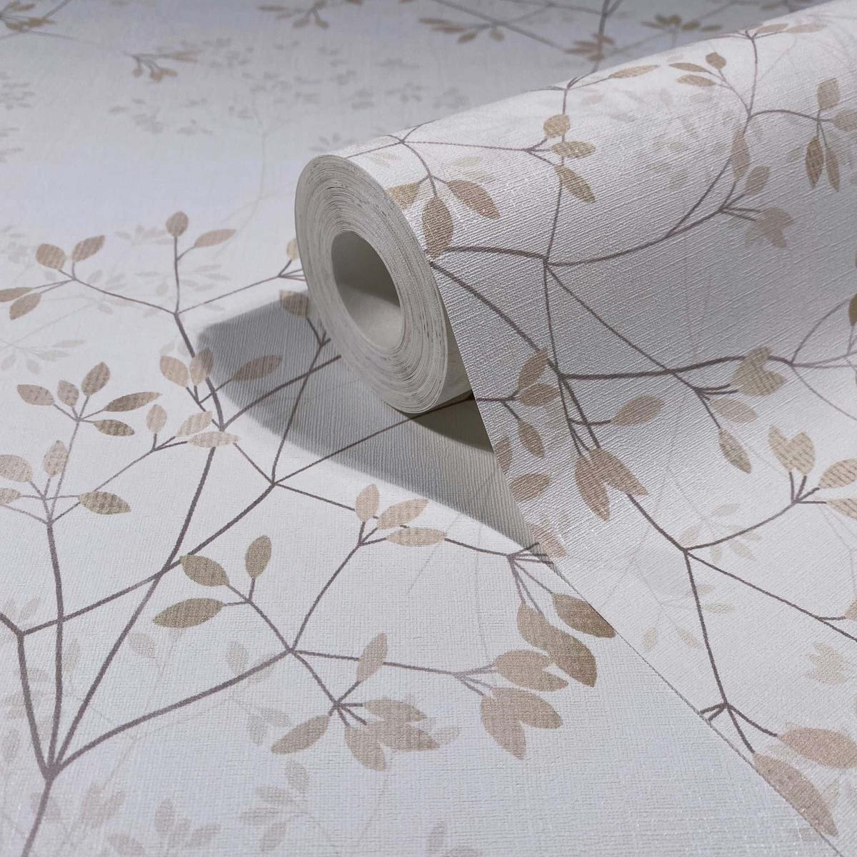VLIESTAPETE Floral Tapete weiß, beige - Beige/Weiß, Papier (53/1cm) - marburg