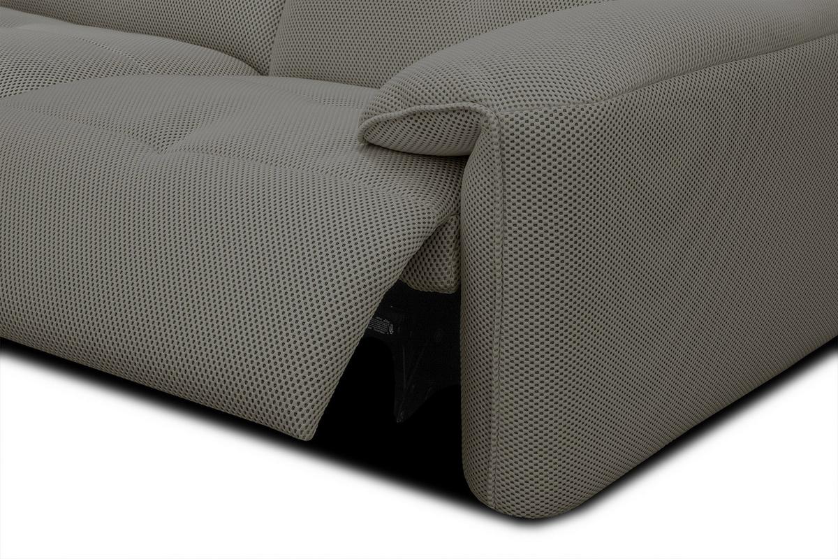 ECKSOFA TRENTO 4-Sitzer mit 1 Relaxfunktion, taupe - Taupe/Schwarz, Holzwerkstoff/Kunststoff (165/262cm) - Wozimo