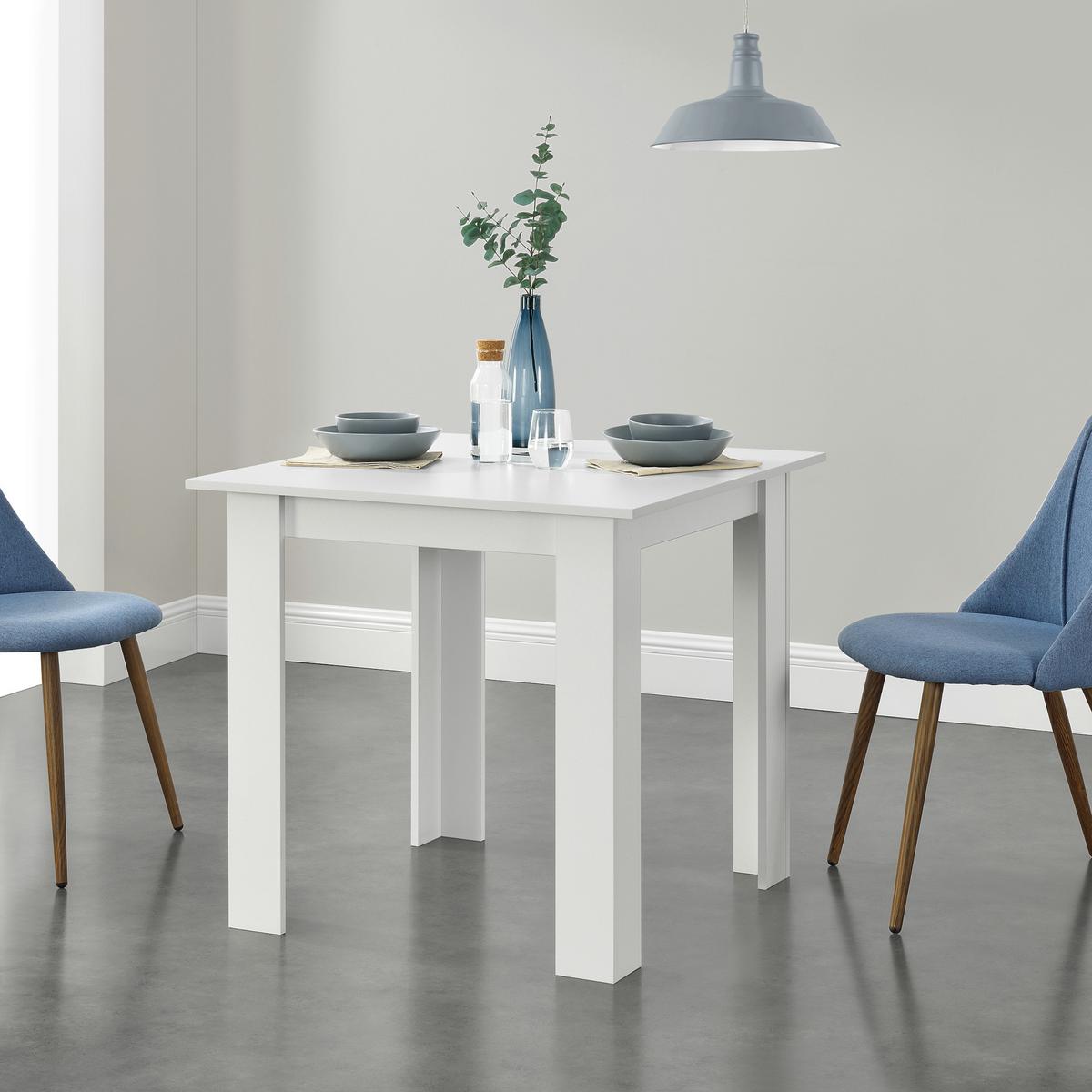 ESSTISCH Algermissen - Weiß, Holzwerkstoff (80/80/76cm) - [en.casa]