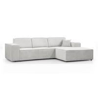 ECKSOFA ohne Schlaffunktion Pedro L beige rechts - Beige/Schwarz, Kunststoff/Textil (267/170cm) - Beautysofa